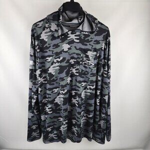 Grunt Style Hoodie Mens 3XL Multi Camo This Will Defend Overwatch L/S Pullover